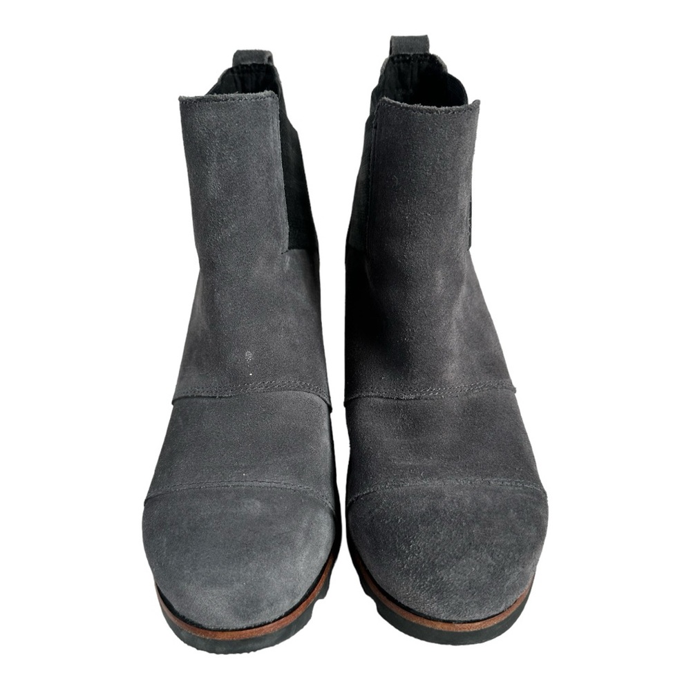 Sorel Addington Studded Chunky Chelsea Leather Boots Womens 7.5 Gray - Picture 6 of 9